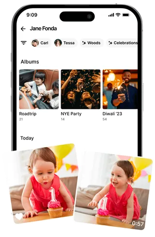 Contact page on Ente Photos
