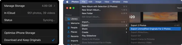 Apple Photos - Export