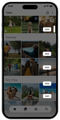Quick scroll bar on Ente Photos