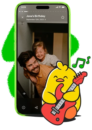 Music in memories on Ente Photos