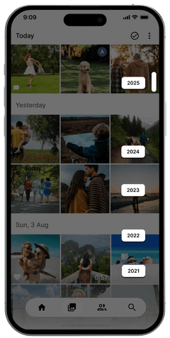 Quick scroll bar on Ente Photos