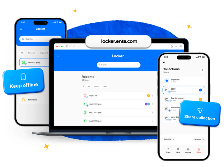 Locker on mobile and web, with offline files and collection sharing